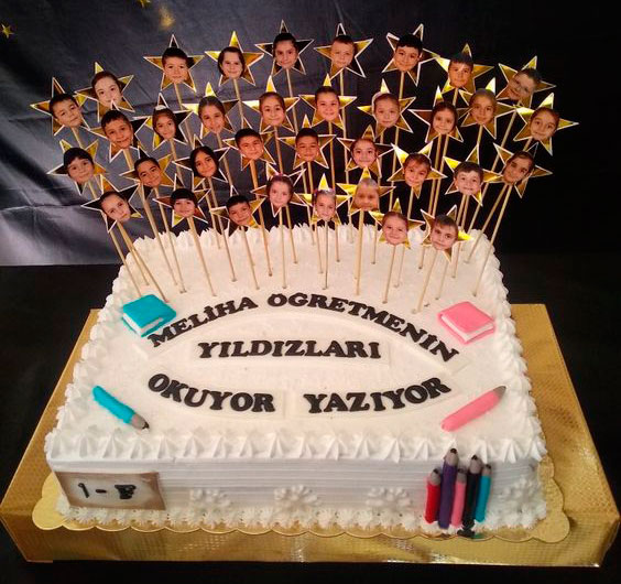 торт на выпускной в детский сад с именами солнышко