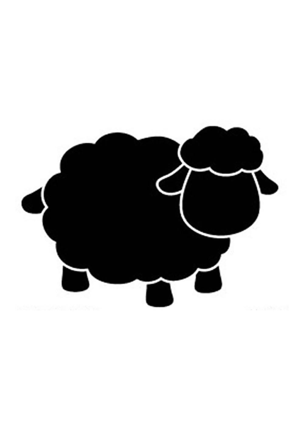 шаблон овечки для аппликации из ваты для детей 7