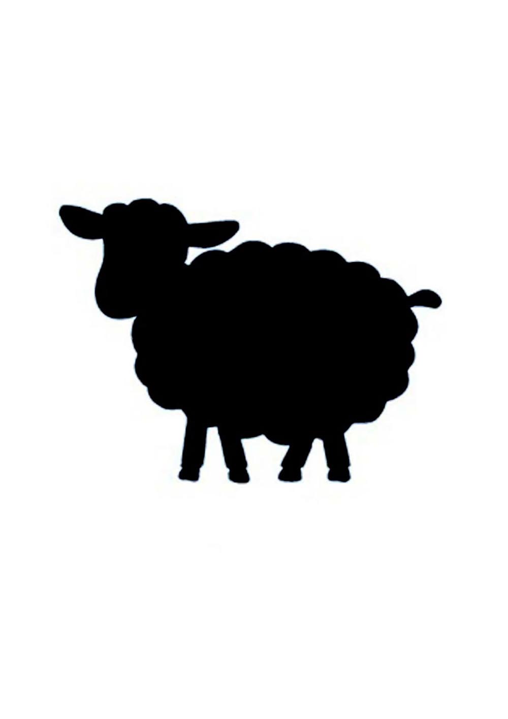 шаблон овечки для аппликации из ваты для детей 9