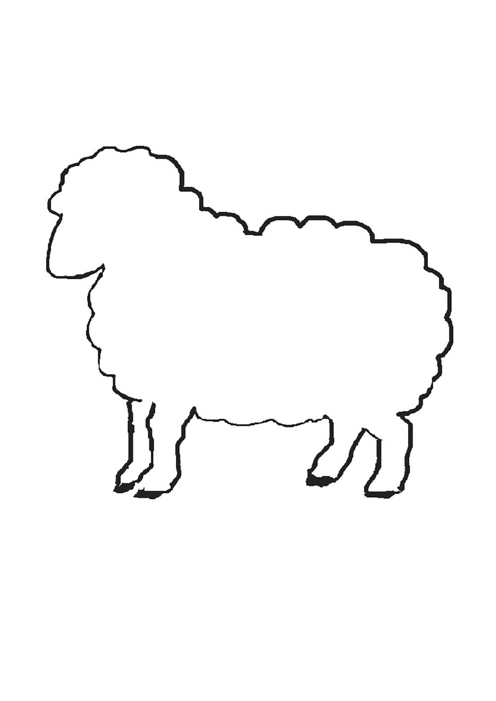 шаблон овечки для аппликации из ваты для детей 10