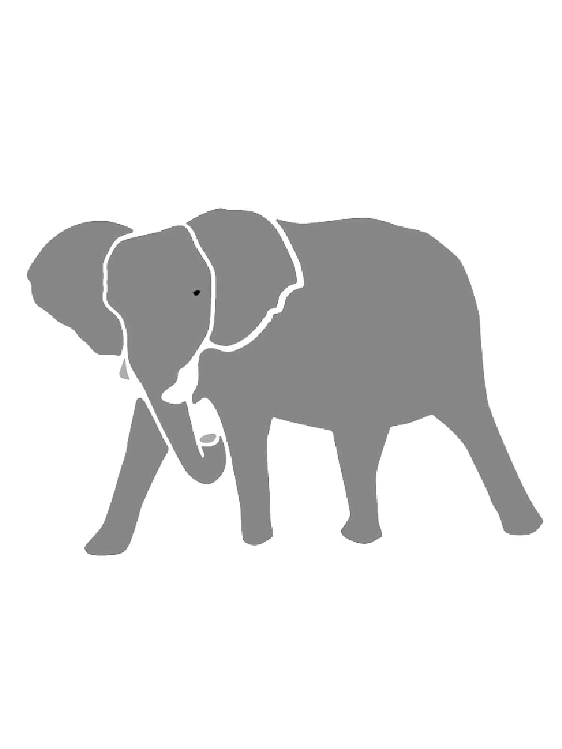 трафареты индийского слона для вырезания 6