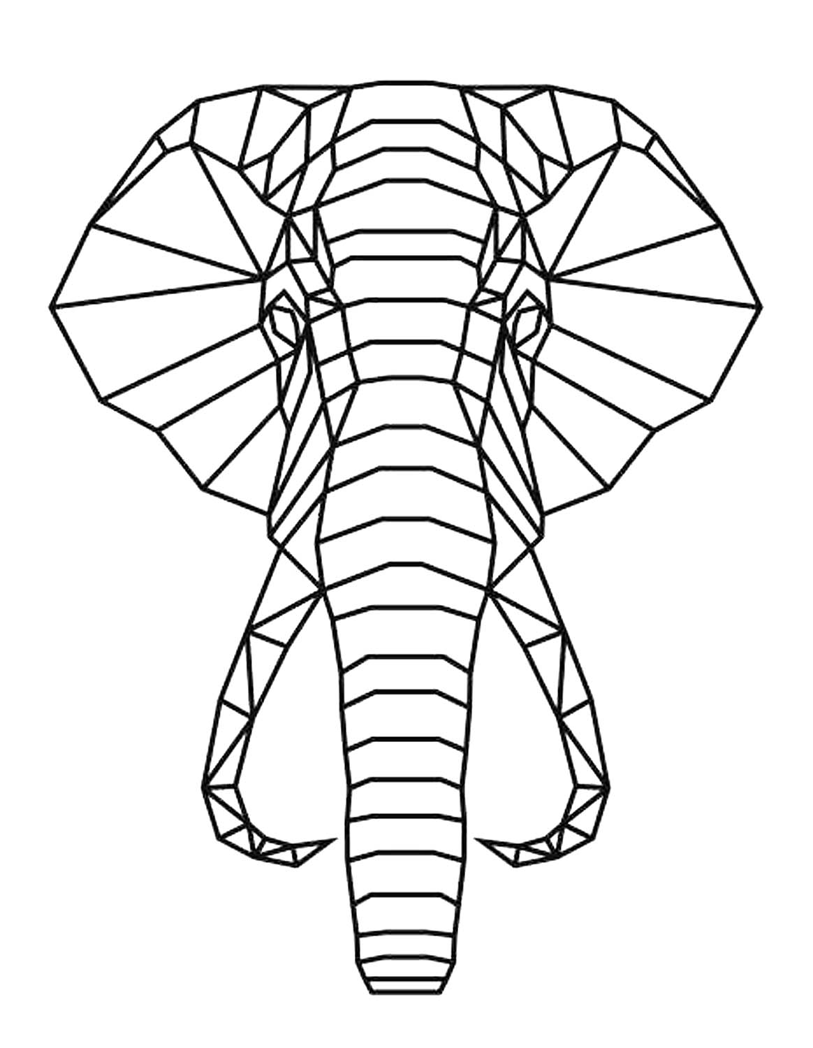 трафареты индийского слона для вырезания 10