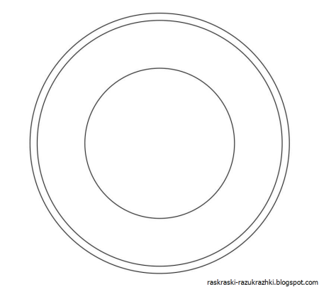 тарелка шаблон для аппликации 3