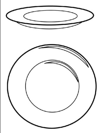 шаблон тарелка для вырезания из бумаги распечатать 4