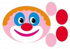 шаблон клоуна для аппликации для детей 7