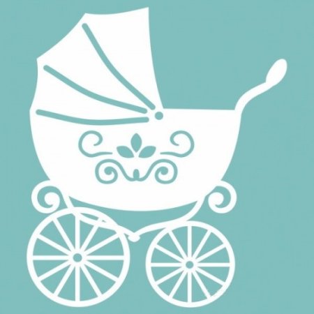 шаблоны коляски для новорожденных для вырезания 6