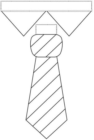 шаблоны галстуков для вырезания на 23 февраля 3