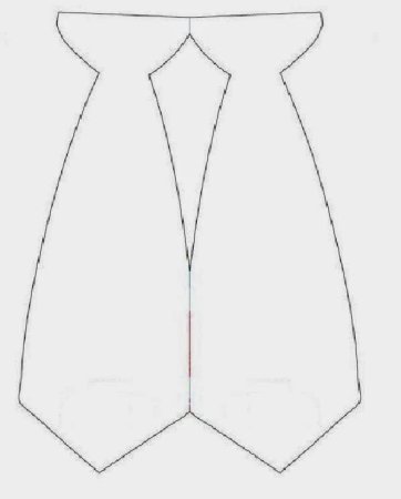 шаблоны галстуков для вырезания на 23 февраля 6
