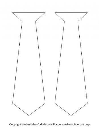 шаблоны галстуков для вырезания на 23 февраля 10