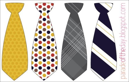 шаблоны галстуков для аппликации 3