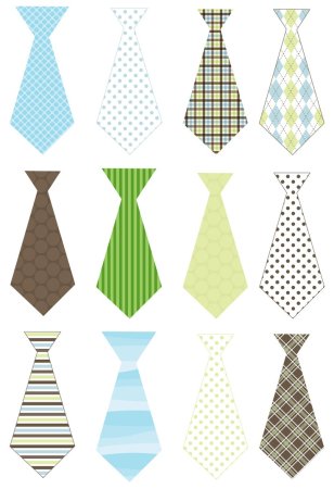 шаблоны галстуков для аппликации 8
