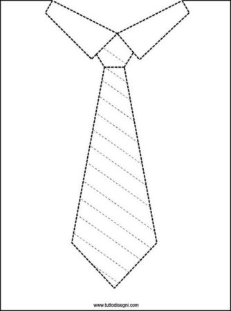 шаблоны галстуков для аппликации 6