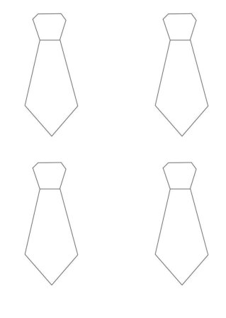 Шаблоны галстуков для вырезания из бумаги 5