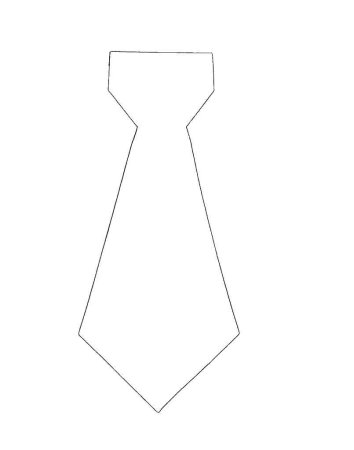 Шаблоны галстуков для вырезания из бумаги 10