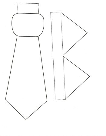 шаблоны галстуков для вырезания из бумаги распечатать 3