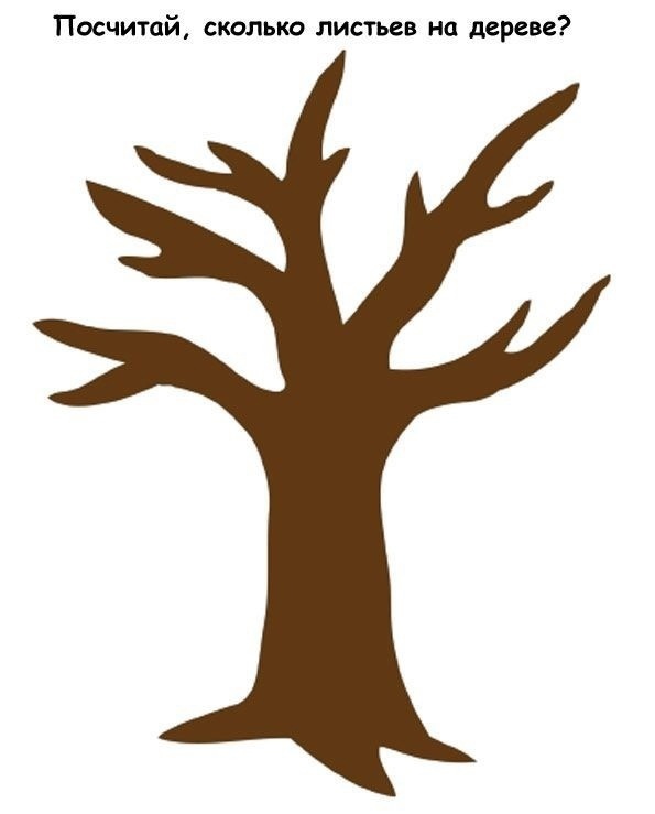 Шаблон дерева без листьев для аппликации 7