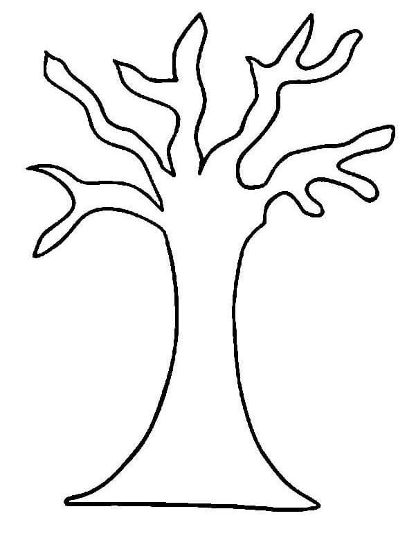 контур дерева без листьев шаблоны для аппликации распечатать 7