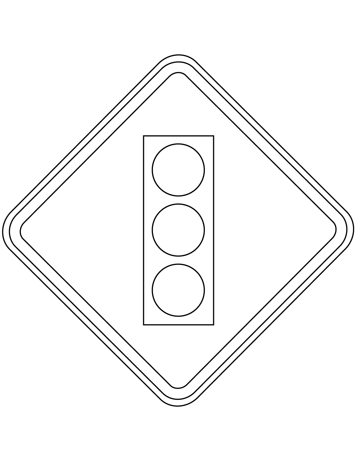 светофор шаблон для аппликации 2
