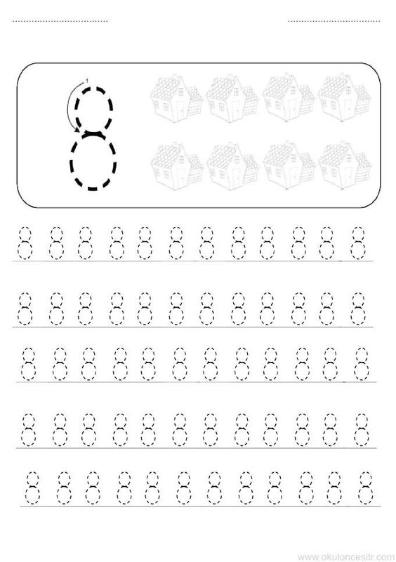 цифра 8 пропись для дошкольников