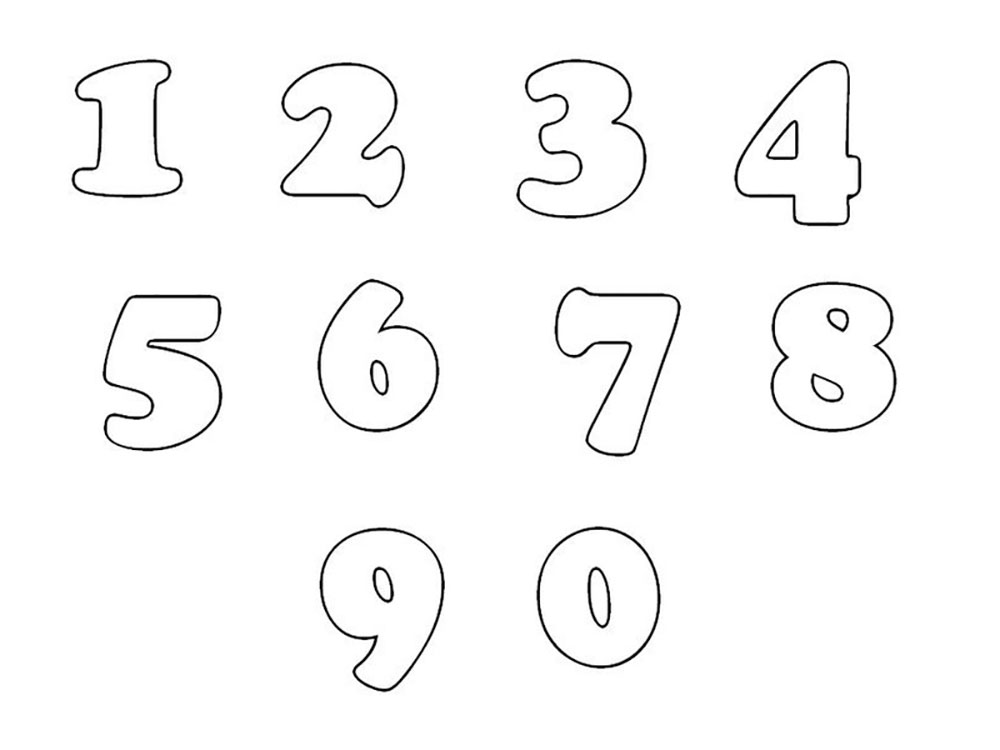 трафарет цифры для вырезания из бумаги шаблоны 6