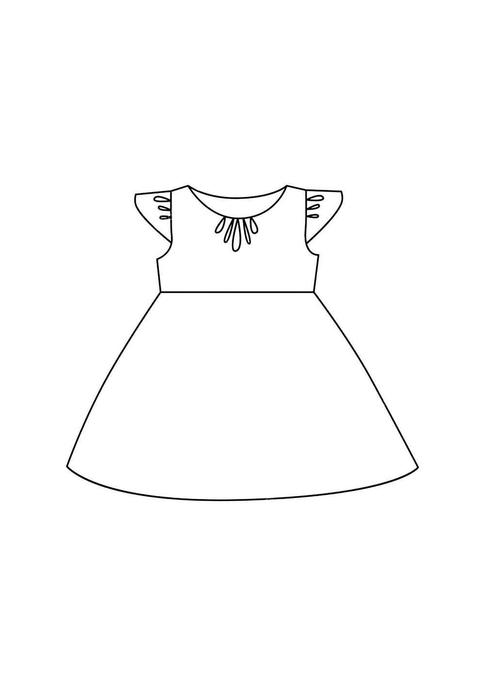 Платье трафареты для детей. Силуэт платья для детей. Трафарет платья для рисования. Аппликация на платье. Платье шаблон для аппликации в детском саду.