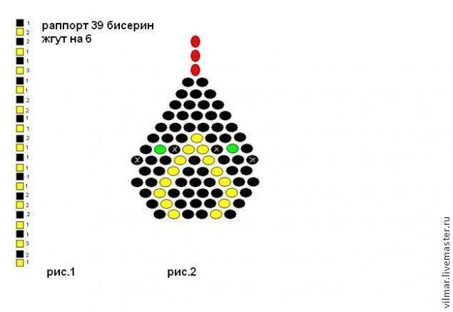 змея из бисера для начинающих схема плетения 6