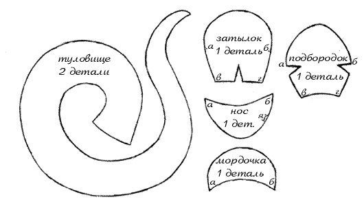 Игрушка змея своими руками выкройки и схемы 6